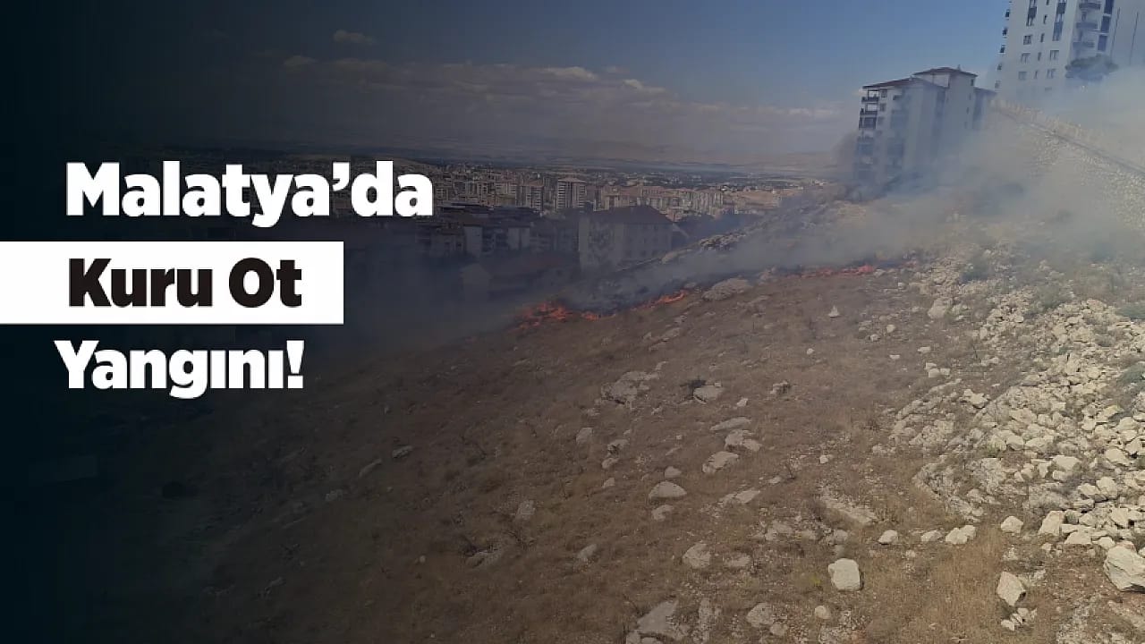 Malatya'da Kuru Ot Yangını Paniği! Mahalle Duman Altında Kaldı