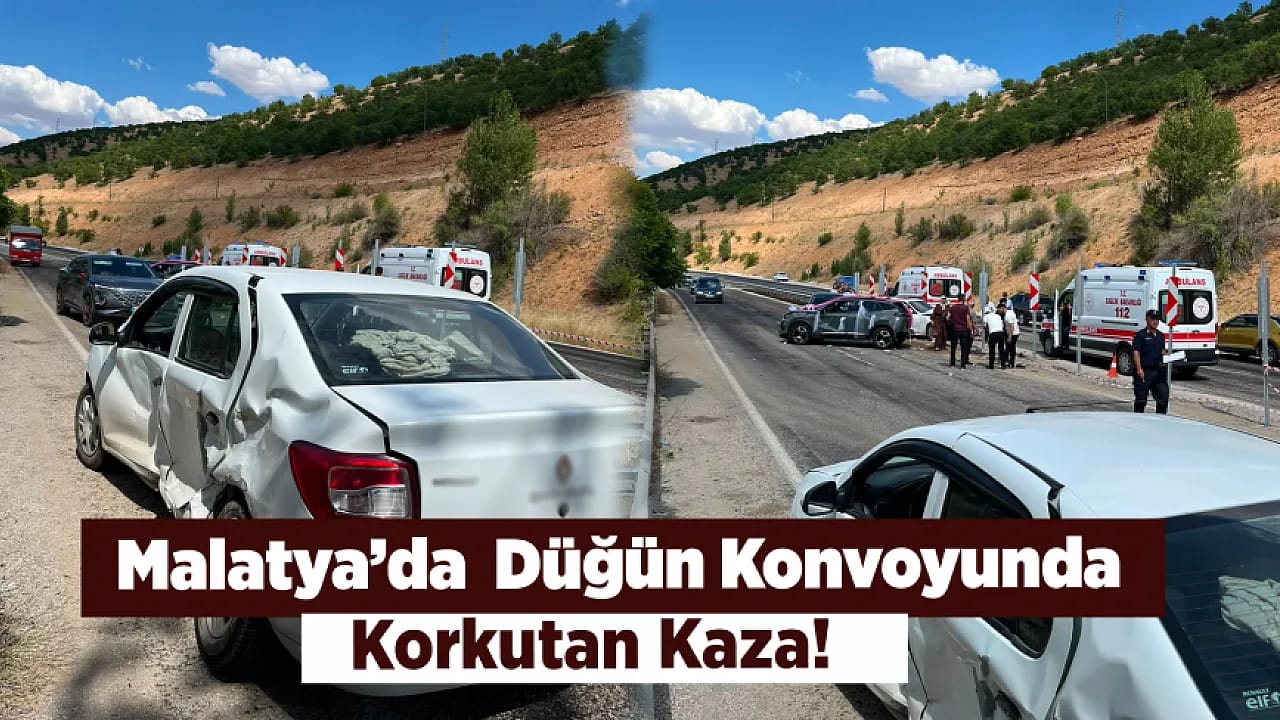 Doğanşehir'de Düğün Konvoyunda Korkunç Kaza!