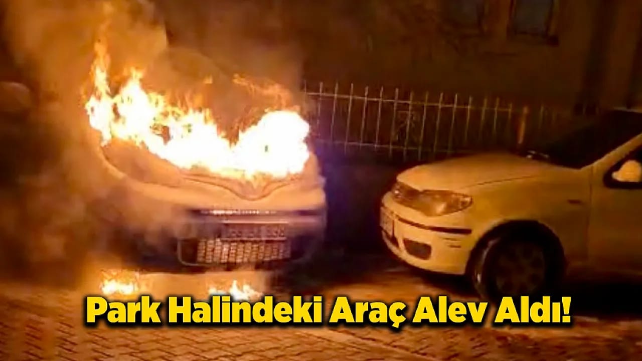 Park Halindeki Araç Alev Topuna Döndü! Malatya'da Korkutan Yangın