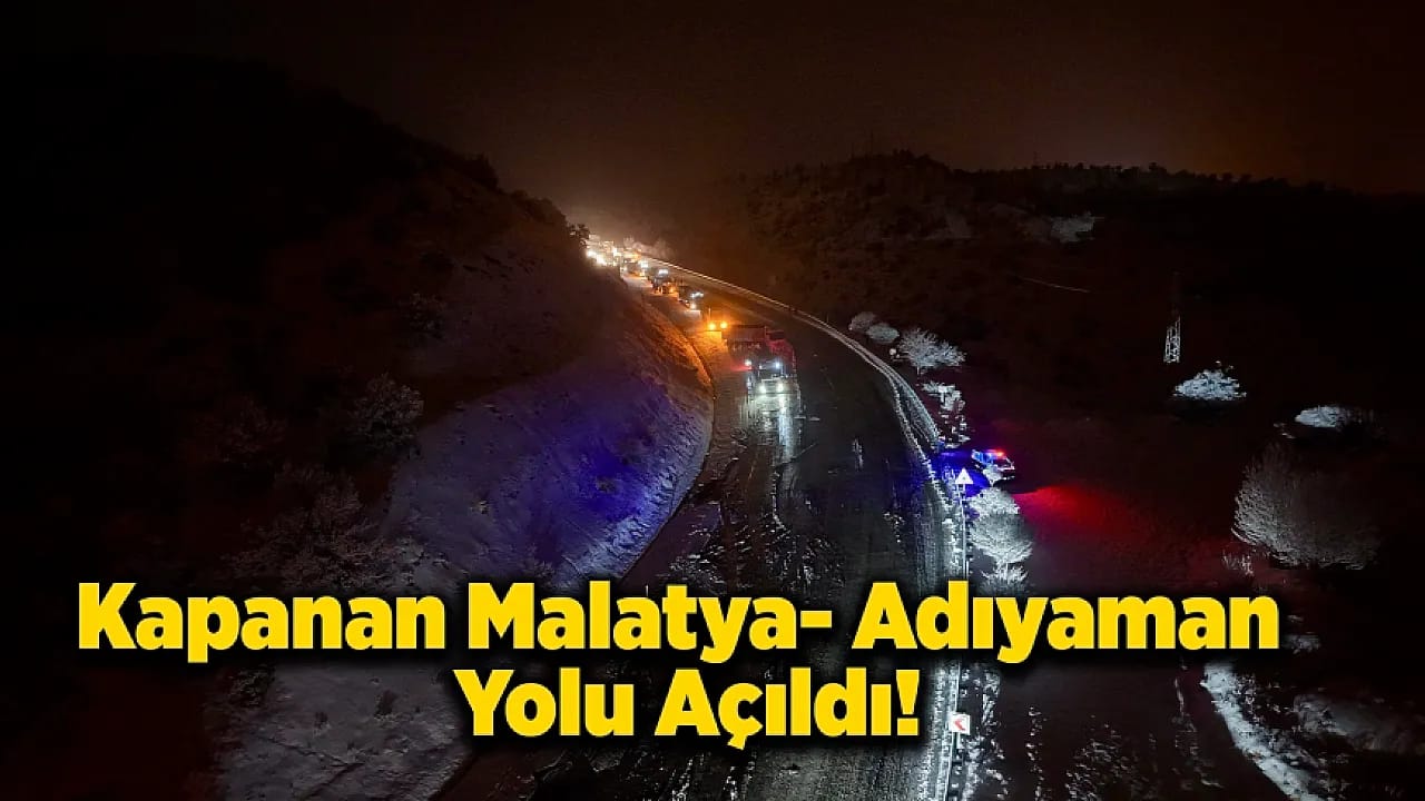 Malatya'da Trafik Akışı Normale Döndü Ekipler Yolu Temizledi