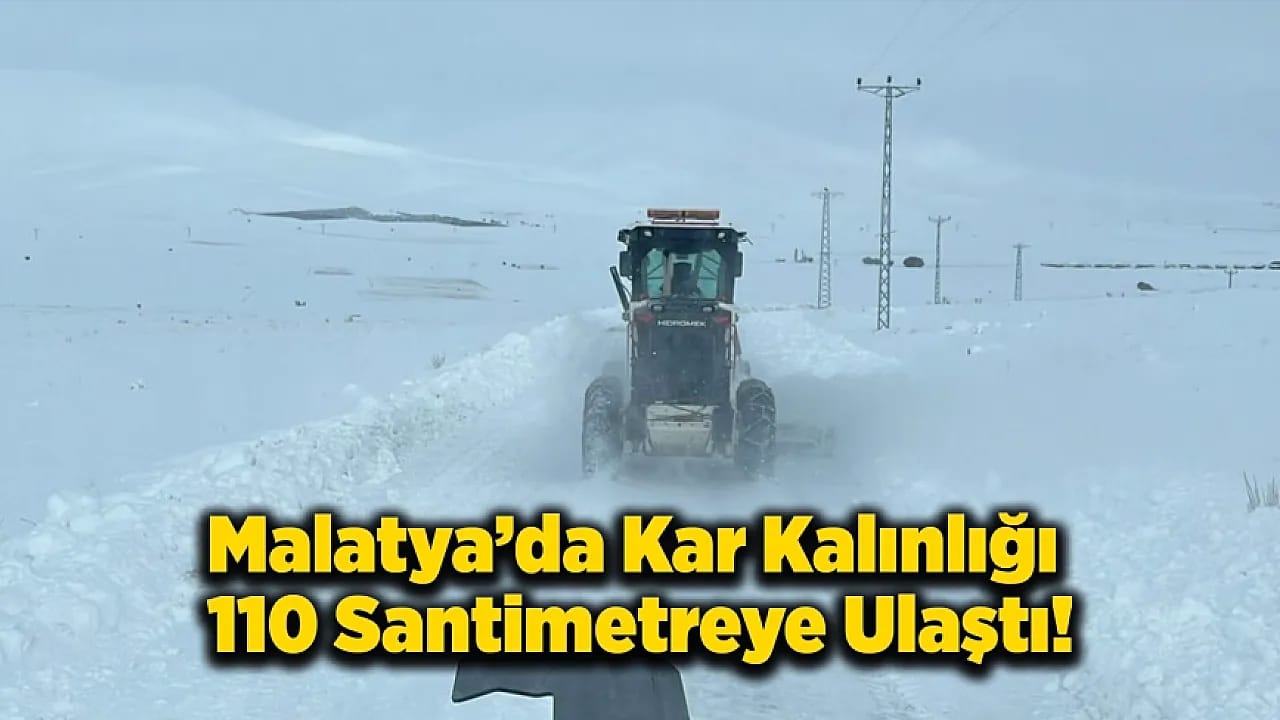 Malatya'da Kubbe Dağı'nda Kar 110 Santimetre