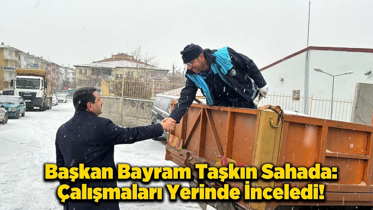 Battalgazi'de Karla Kaplı 104 Mahallede Çalışma