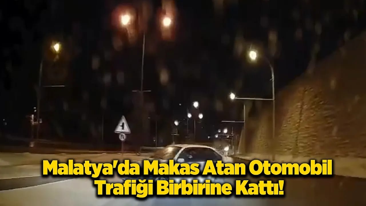 Malatya'da Buzlu Yolda Makas Kabusu!