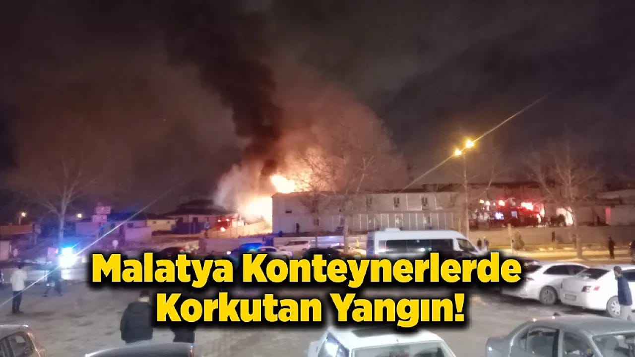 Malatya Yakınca Mahallesinde Konteyner Yangını