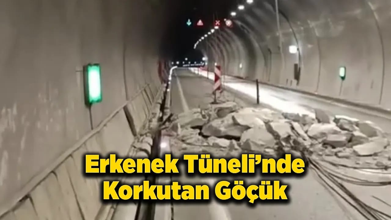 Erkenek Tüneli'nde Korkutan çökme Faciadan Dönüldü!