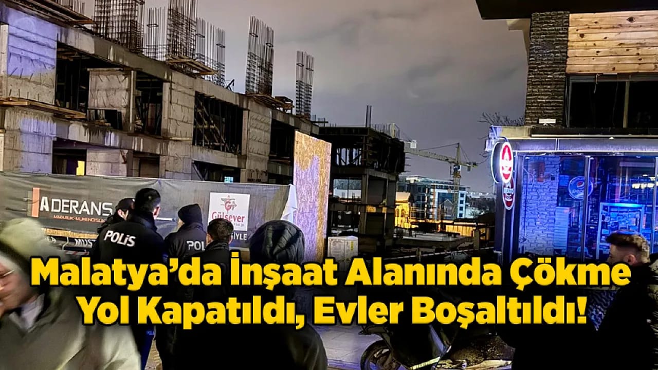 Malatya'da İstinat Duvarı Çöktü, Apartman Tahliye Edildi
