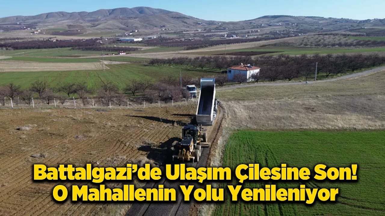 Battalgazi'de Kırsal Yollar Güçleniyor! Yenice Mahallesi'nde Zemin İyileştirme Mesaisi
