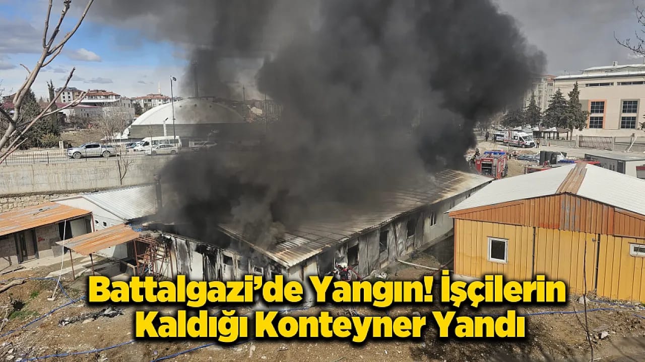 Battalgazi'de Bulunan Rezerv Alanda Konteyner Yangını!
