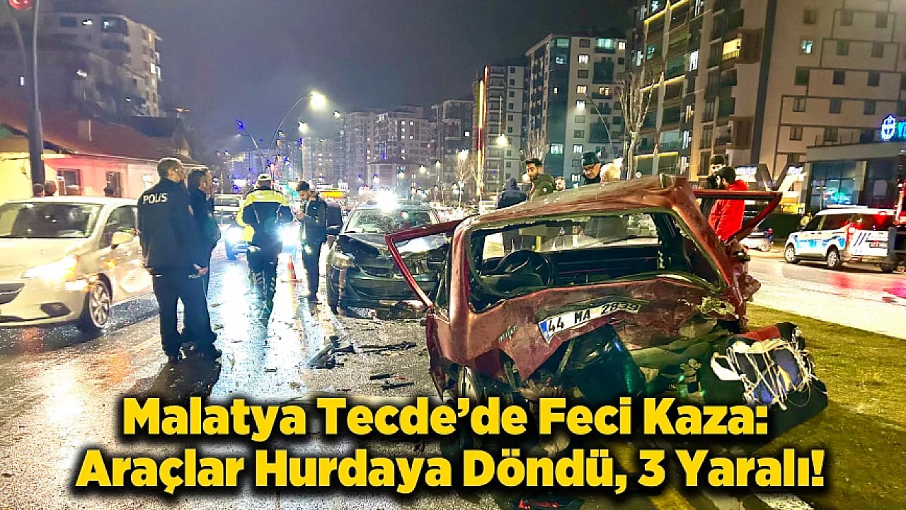 Malatya Tecde'de Trafik Kazası: 3 Kişi Yaralandı
