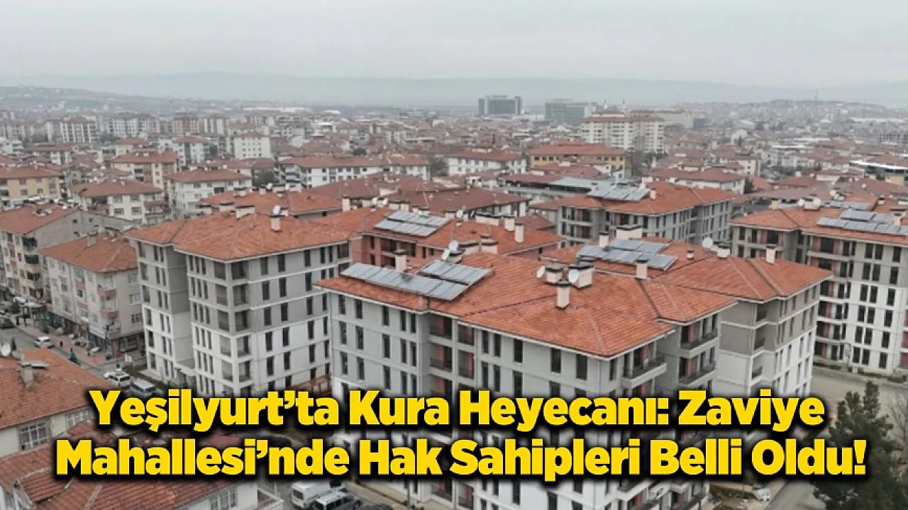 Malatya Yeşilyurt'ta Konut Heyecanı: Merkez 63 Projesi'nde Kura Günü!