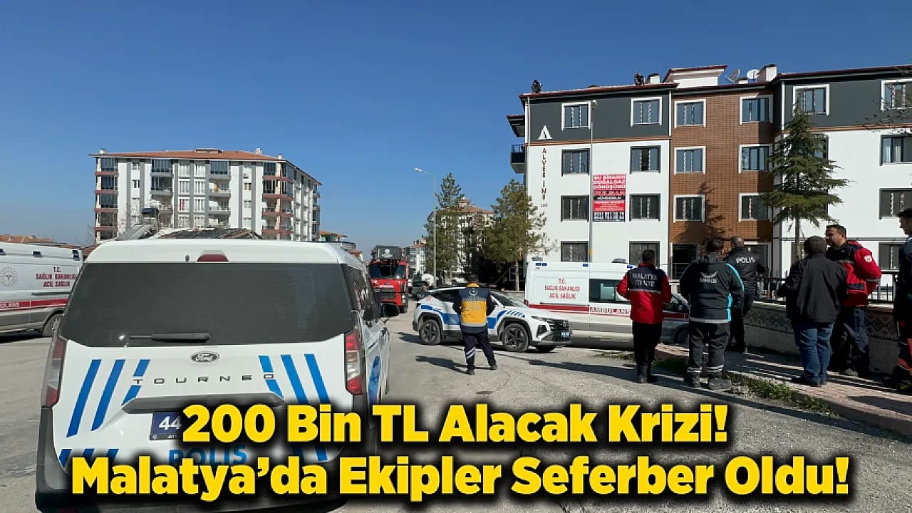 Malatya'da İnşaatın Tepesinde Ödeme Gerginliği: Paraları Yatana Kadar Aşağı İnmediler!