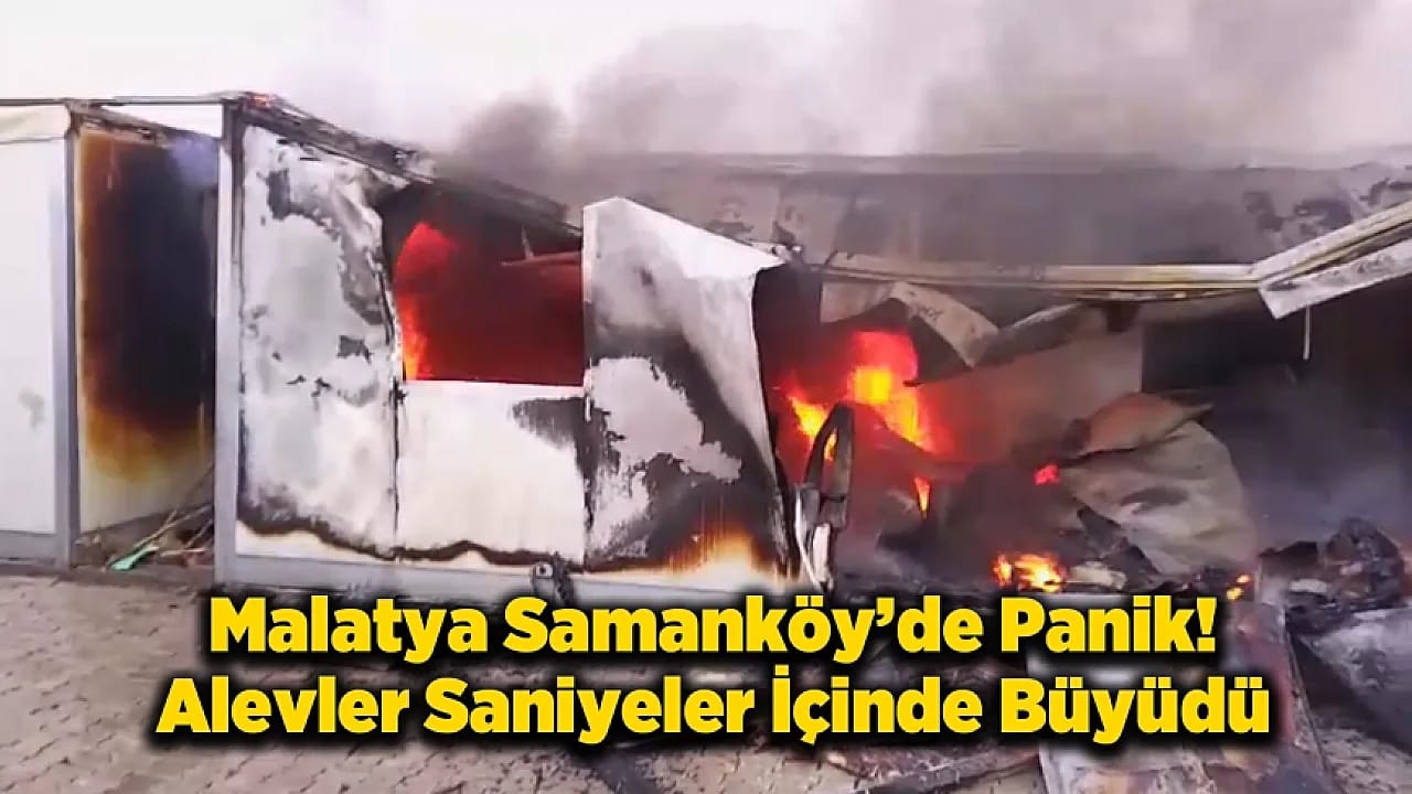 Samanköy'de Korkutan Yangın: Konteyner Kül Oldu