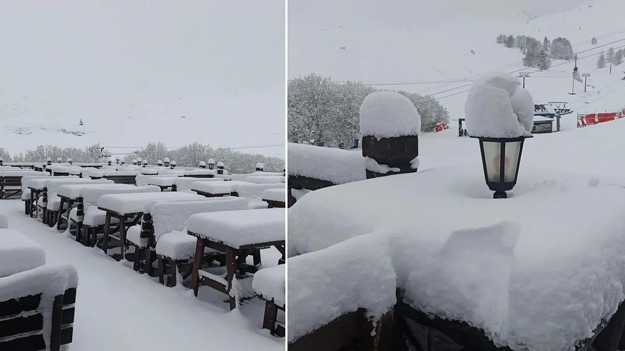 Uludağ'da Kış Geri Döndü! 23 Nisan'da 1 Metre Kar Şoku! Zirve Yeniden Beyaza Büründü