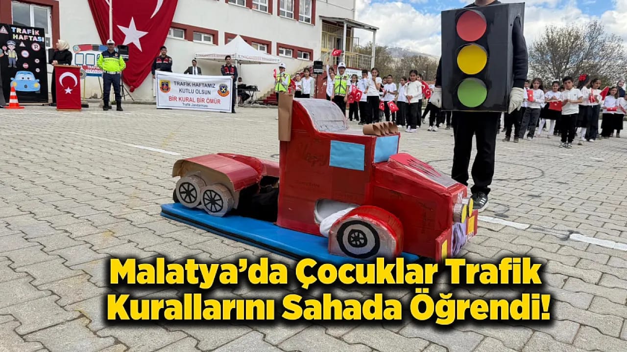 Malatya Doğanşehir'de Miniklere Jandarma Eşliğinde Trafik Eğitimi!