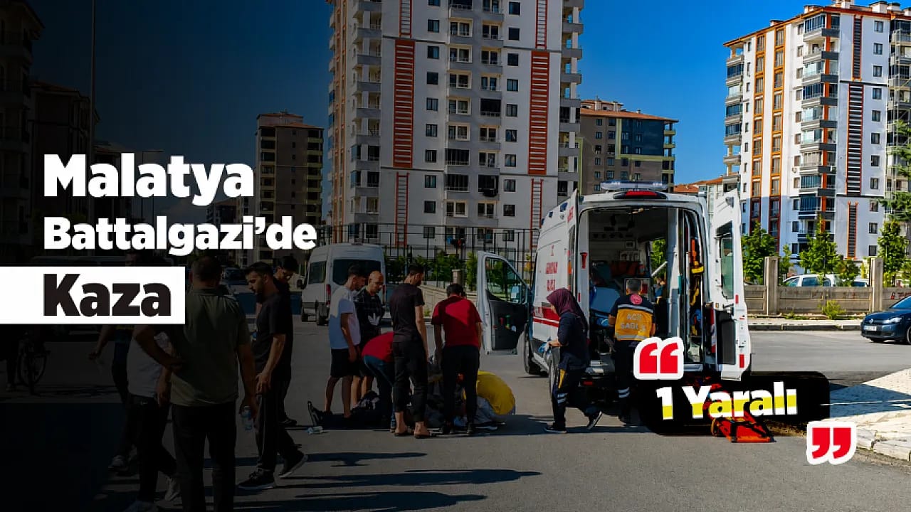 Malatya'da Trafik Kazası! Motosiklet Sürücüsü Yaralandı