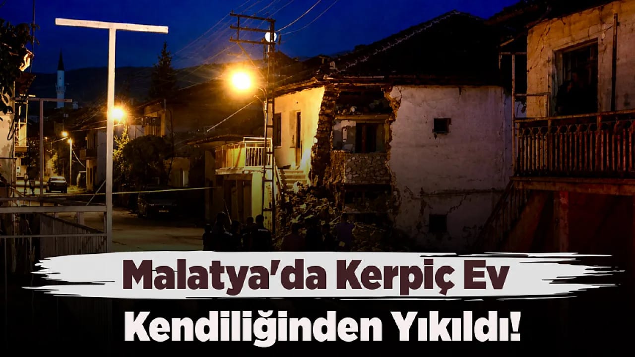 Malatya'da Çökme Riski Oluşan Kerpiç Ev Tahliye Edildi